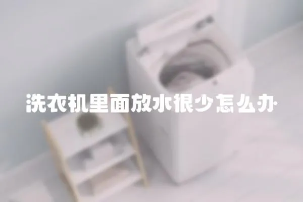 洗衣機里面放水很少怎么辦