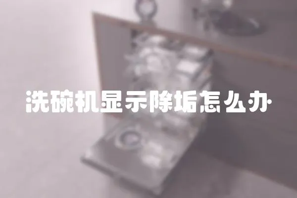 洗碗機顯示除垢怎么辦