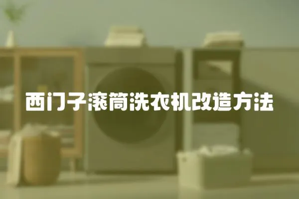 西門子滾筒洗衣機改造方法