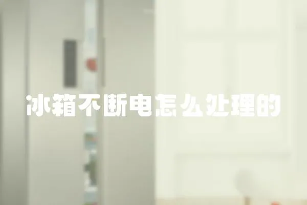 冰箱不斷電怎么處理的