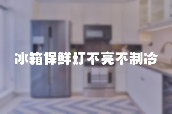 冰箱保鮮燈不亮不制冷