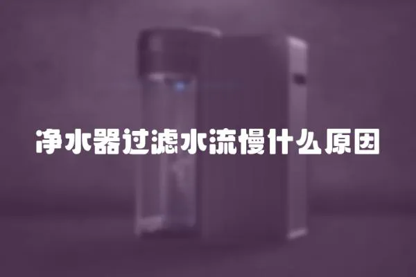凈水器過濾水流慢什么原因