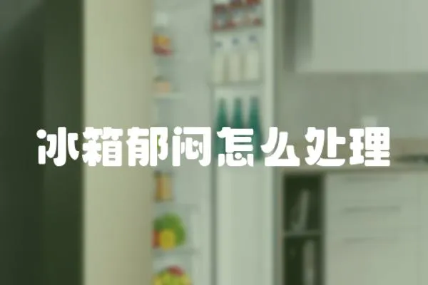 冰箱郁悶怎么處理