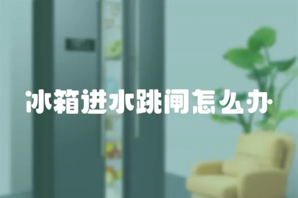 冰箱進(jìn)水跳閘怎么辦
