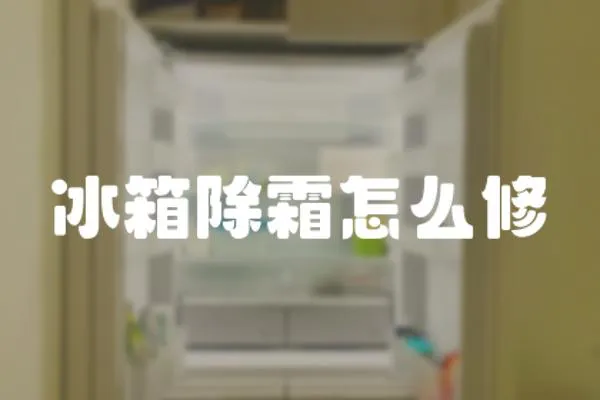 冰箱除霜怎么修