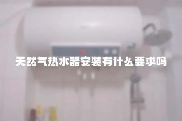 天然氣熱水器安裝有什么要求嗎