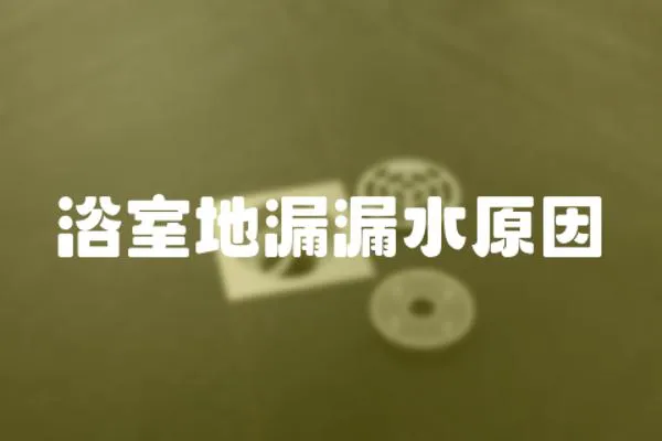 浴室地漏漏水原因