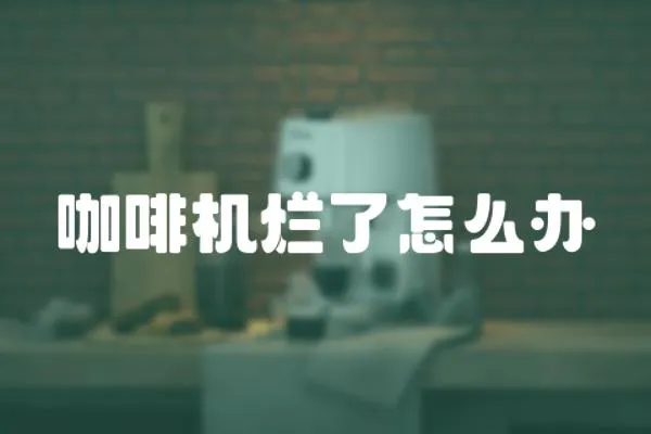 咖啡機爛了怎么辦