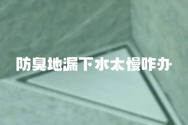 防臭地漏下水太慢咋辦