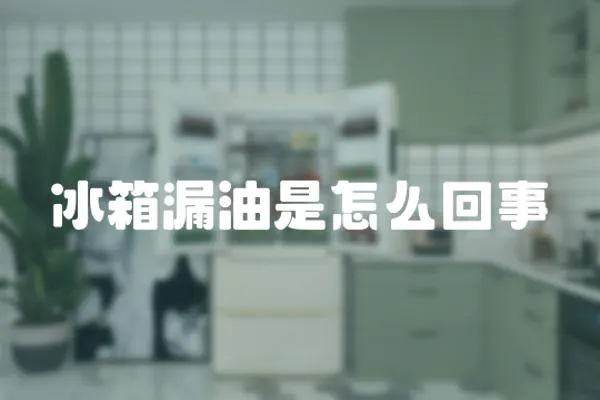 冰箱漏油是怎么回事