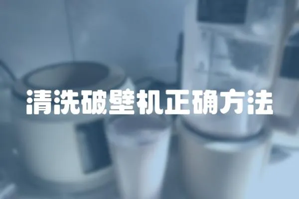 清洗破壁機正確方法