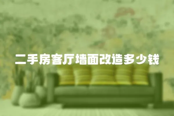 二手房客廳墻面改造多少錢