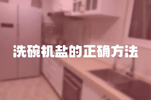 洗碗機鹽的正確方法