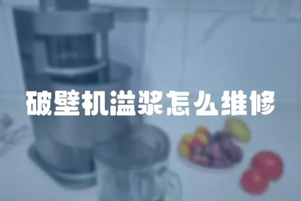 破壁機(jī)溢漿怎么維修