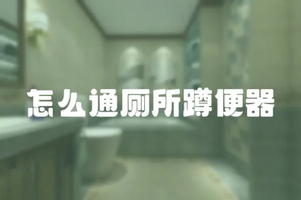 怎么通廁所蹲便器