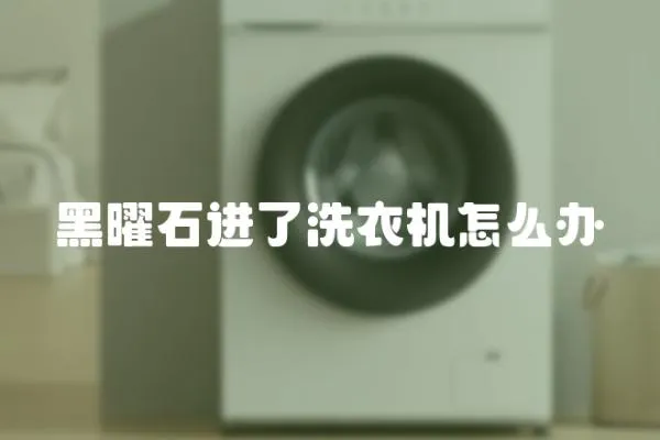黑曜石進了洗衣機怎么辦