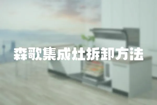 森歌集成灶拆卸方法