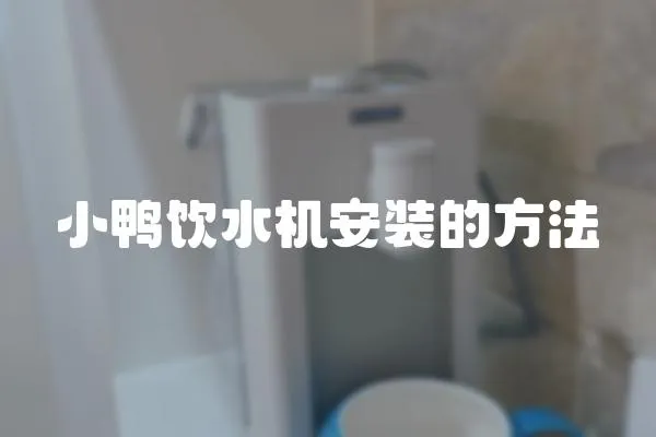 小鴨飲水機安裝的方法