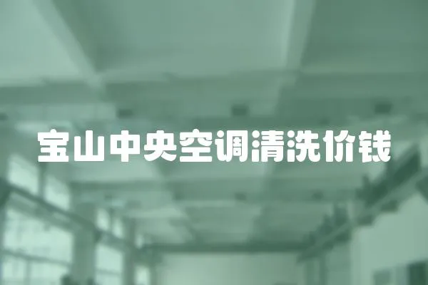 寶山中央空調清洗價錢