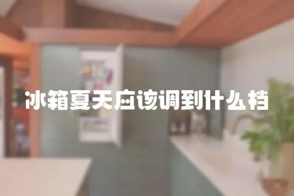 冰箱夏天應該調到什么檔