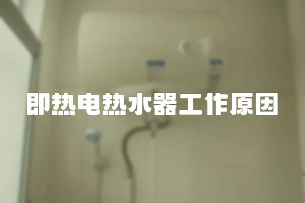 即熱電熱水器工作原因