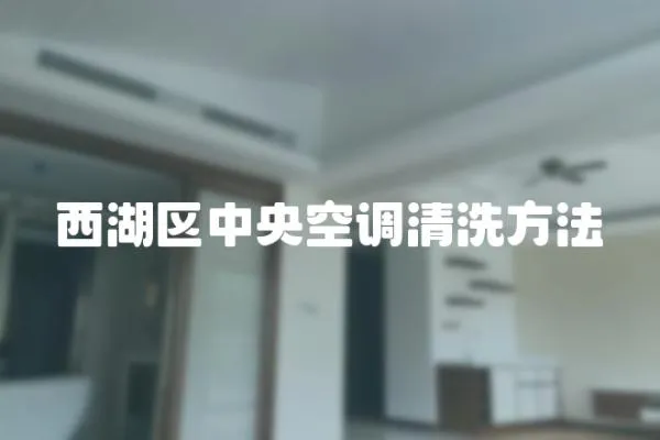西湖區中央空調清洗方法