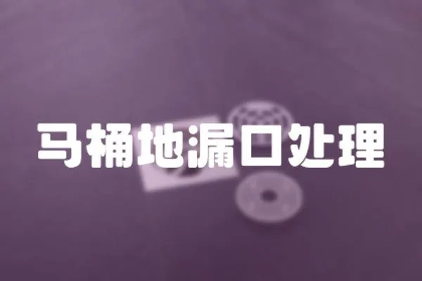 馬桶地漏口處理
