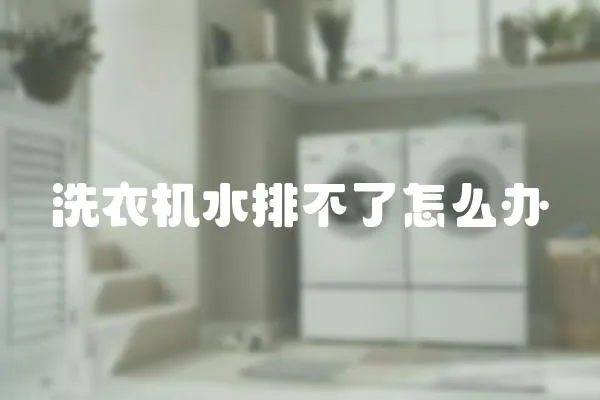 洗衣機水排不了怎么辦