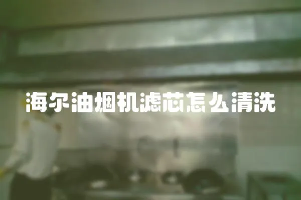 海爾油煙機濾芯怎么清洗