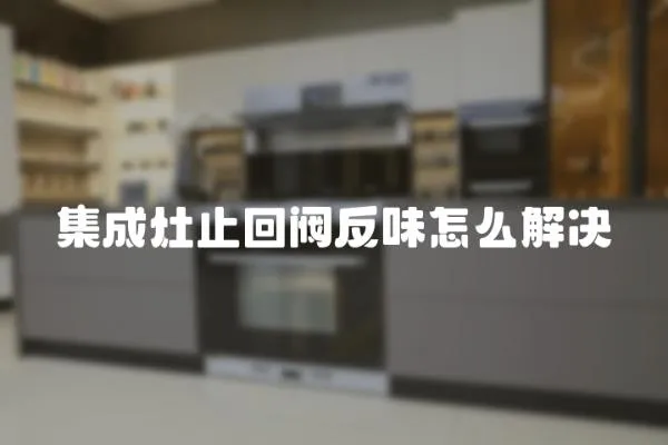 集成灶止回閥反味怎么解決