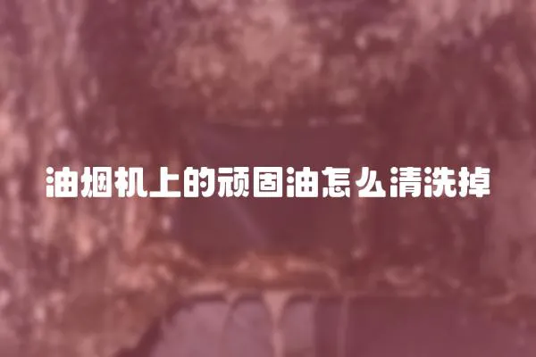 油煙機(jī)上的頑固油怎么清洗掉