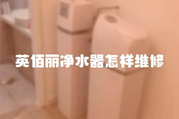 英佰麗凈水器怎樣維修