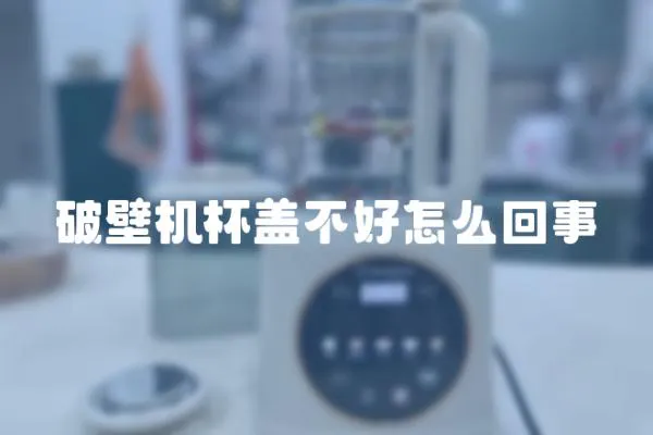 破壁機杯蓋不好怎么回事