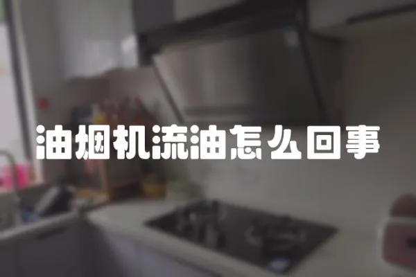 油煙機(jī)流油怎么回事