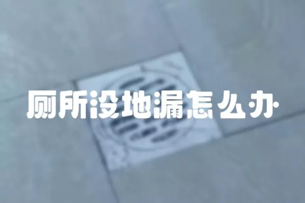 廁所沒地漏怎么辦