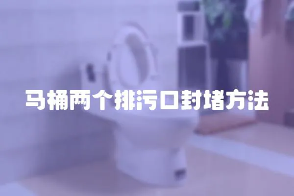 馬桶兩個排污口封堵方法