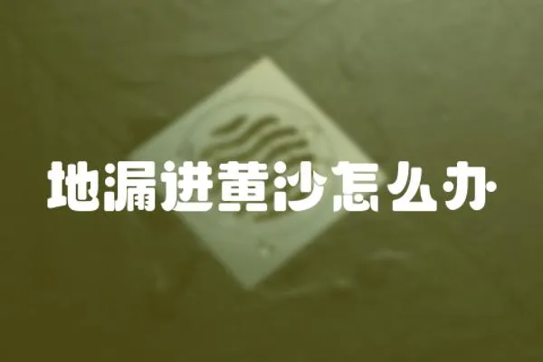 地漏進黃沙怎么辦