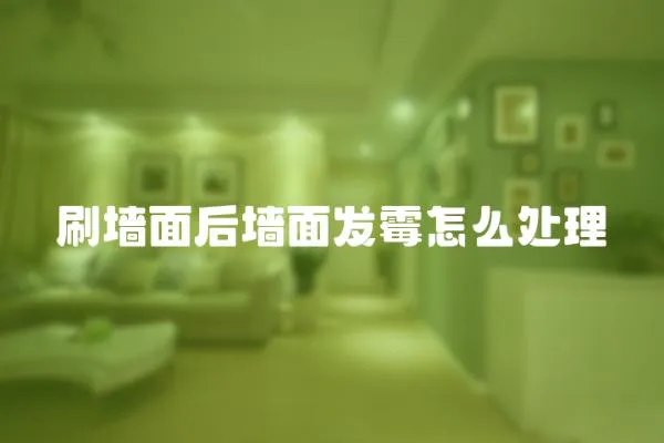 刷墻面后墻面發霉怎么處理