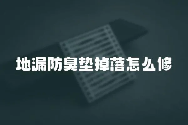 地漏防臭墊掉落怎么修