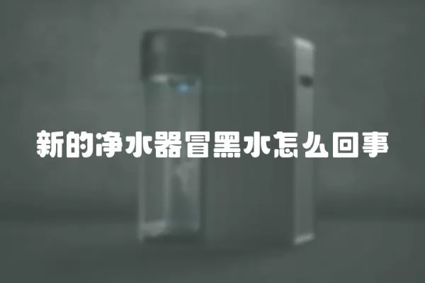新的凈水器冒黑水怎么回事