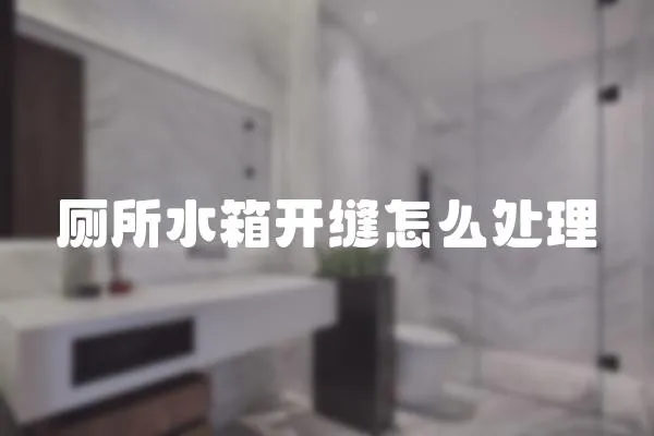 廁所水箱開縫怎么處理