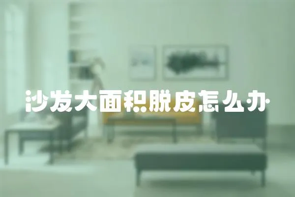 沙發(fā)大面積脫皮怎么辦