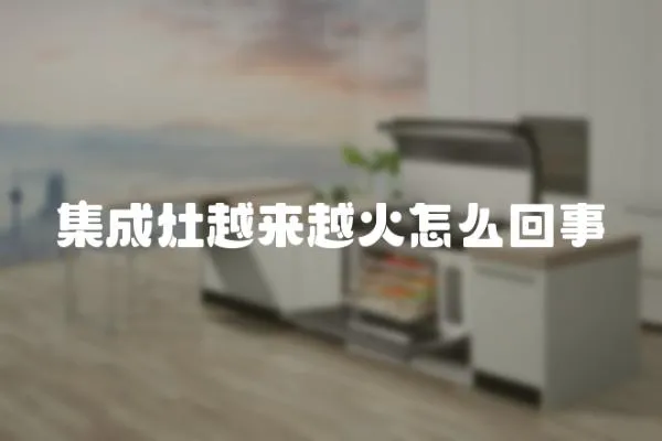 集成灶越來越火怎么回事