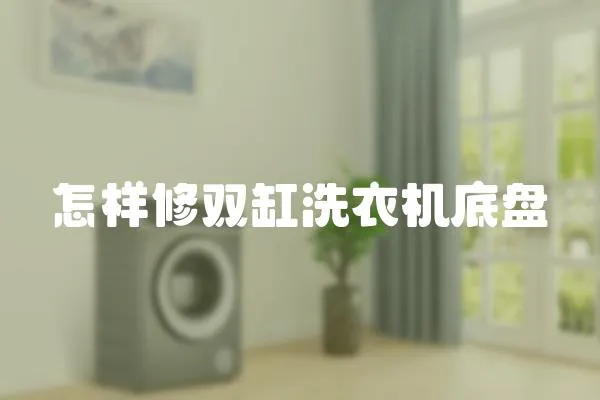 怎樣修雙缸洗衣機底盤
