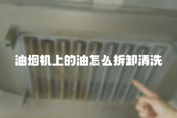 油烟机上的油怎么拆卸清洗