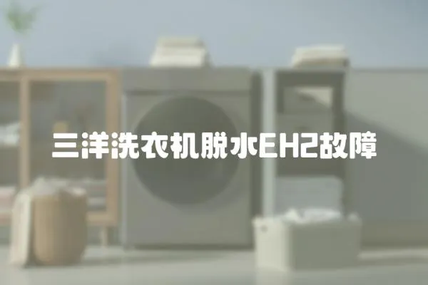 三洋洗衣機(jī)脫水EH2故障