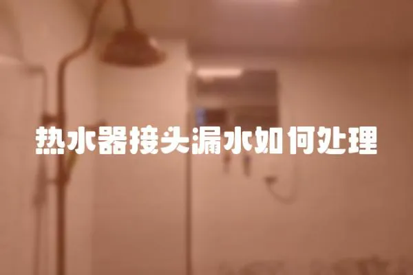 热水器接头漏水如何处理