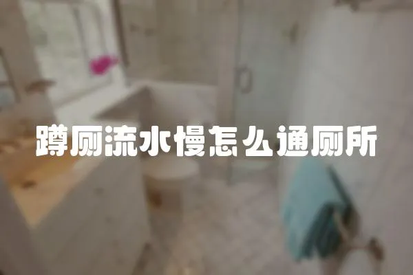 蹲廁流水慢怎么通廁所