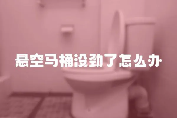 懸空馬桶沒勁了怎么辦
