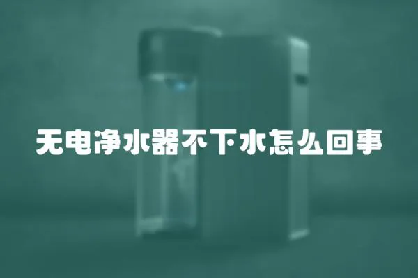 無(wú)電凈水器不下水怎么回事